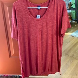 NWT Old Navy Luxe Scoop Neck Coral Tee